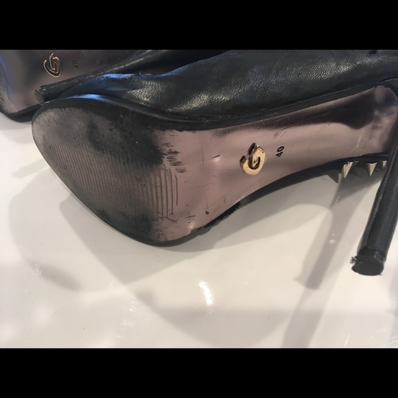 GIVANNO LEATHER SPIKE STILETTO BOOTIES - Picture 4 of 8